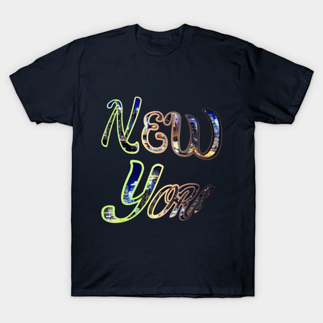 New York Print T-Shirt by yanayana